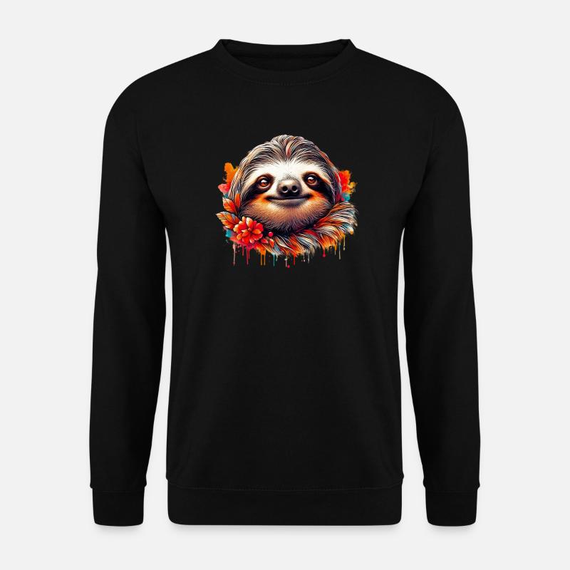 Faultier - Unisex Pullover - Schwarz