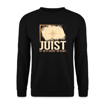 Juist Koordinaten - Unisex Pullover - Schwarz - Vorne - Alina (178cm) & Michal (187cm)