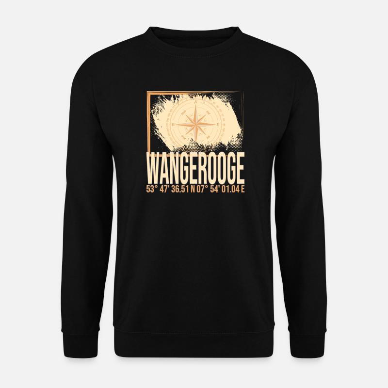 Wangerooge Koordinaten - Unisex Pullover - Schwarz