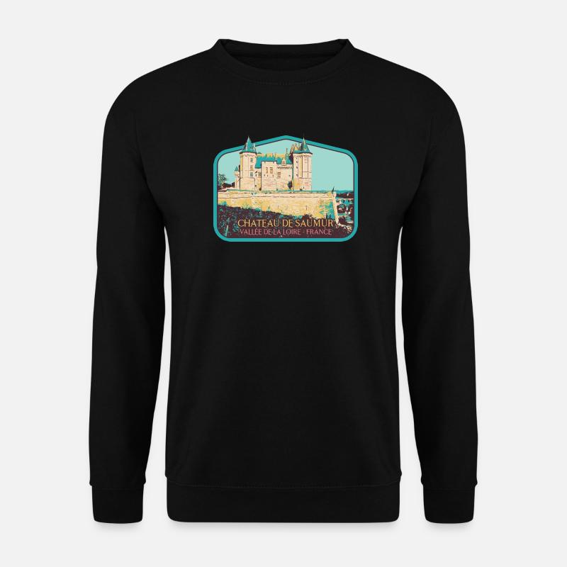 Château de Saumur, Loire-Tal - Unisex Pullover - Schwarz