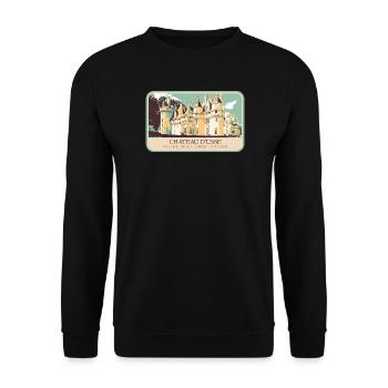 Château d'Ussé, Loire-Tal - Unisex Pullover - Schwarz - Vorne - Alina (178cm) & Michal (187cm)