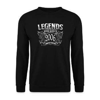 Des légendes sont nées en 2006 - Sweat-shirt Unisexe - noir - Devant - Alina (178cm) & Michal (187cm)