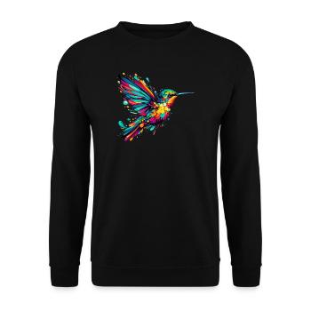 Hummingbird - Unisex Sweatshirt - black - Front - Alina (178cm) & Michal (187cm)
