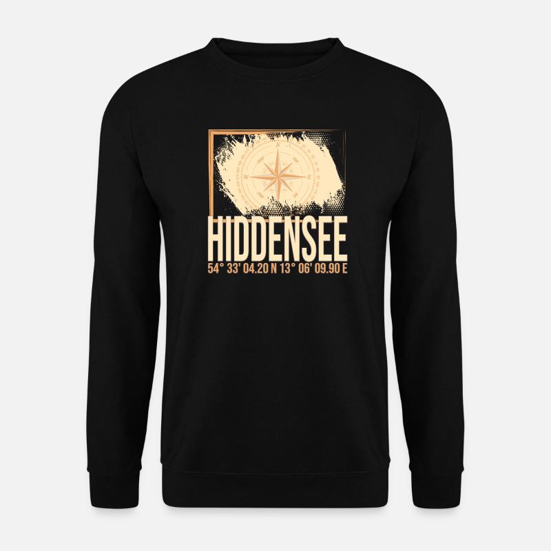 Hiddensee Koordinaten - Unisex Pullover - Schwarz