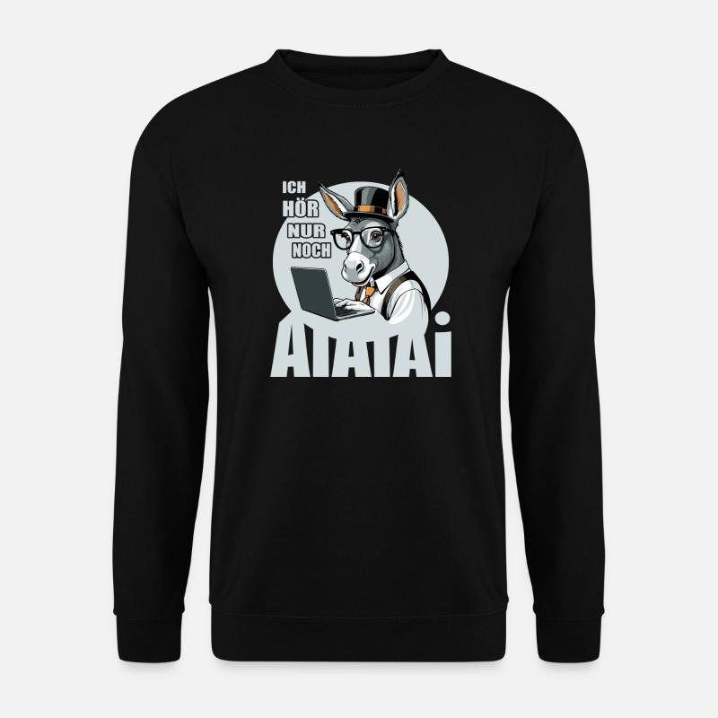 Ich hör nur noch AI AI AI - Unisex Pullover - Schwarz