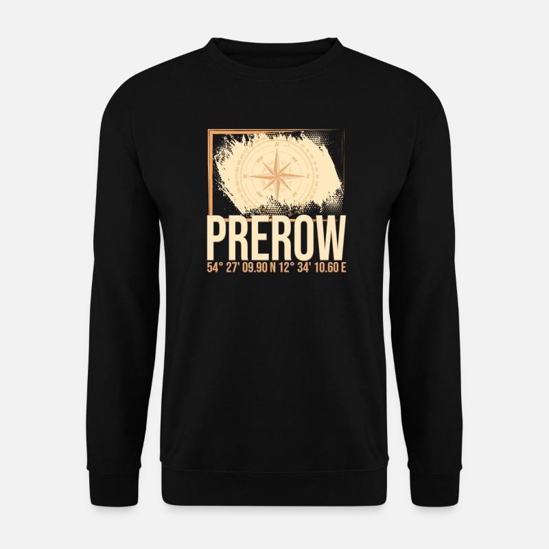 Prerow Koordinaten - Unisex Pullover - Schwarz