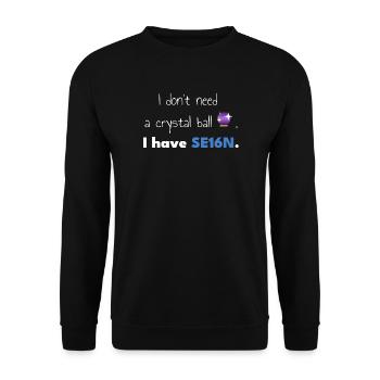 SAP-SE16N-CrystalBall - Unisex Pullover - Schwarz - Vorne - Alina (178cm) & Michal (187cm)