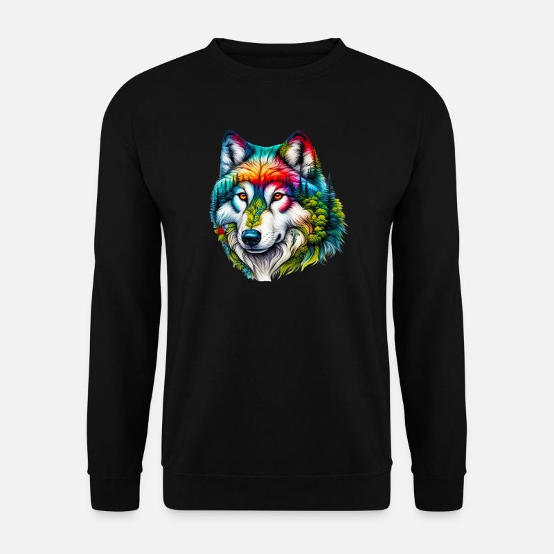 Wolf - Unisex Sweatshirt - black