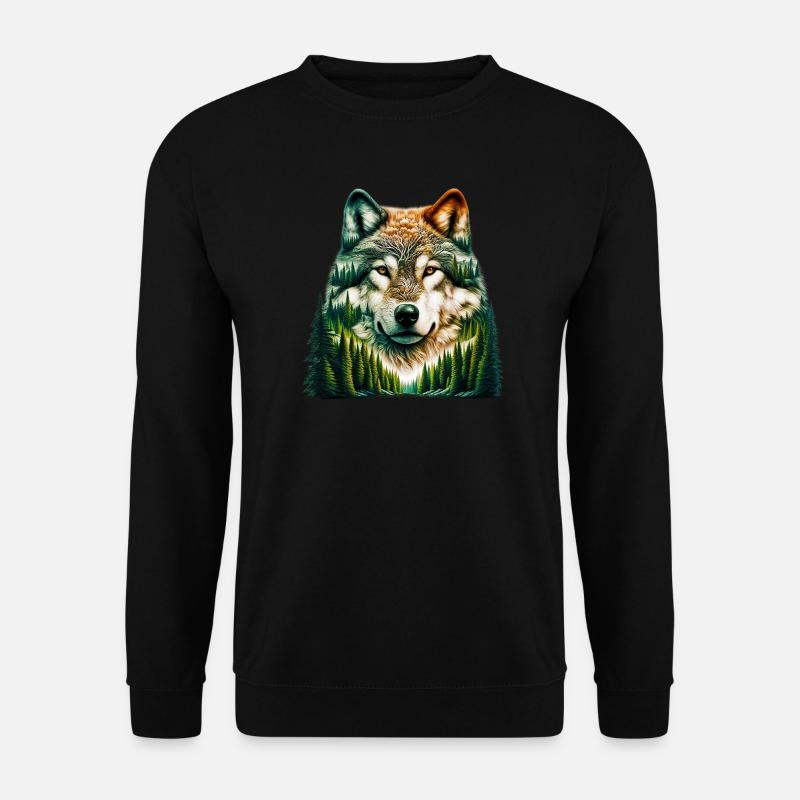 Wolf - Unisex Sweatshirt - black