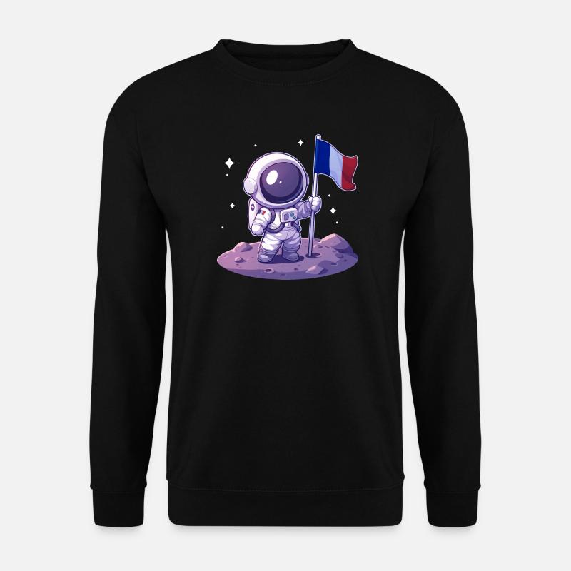 Französischer Astronaut - Unisex Pullover - Schwarz