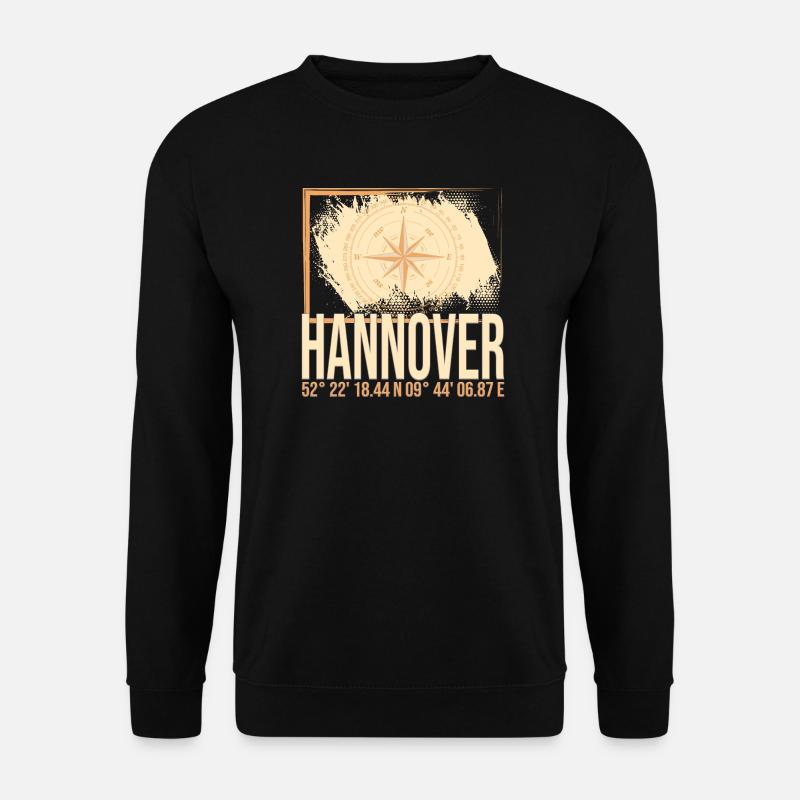 Hannover Koordinaten - Unisex Pullover - Schwarz