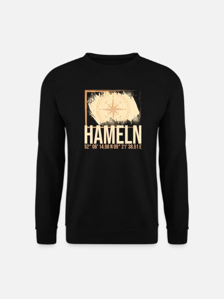 Hameln Koordinaten - Unisex Pullover - Schwarz