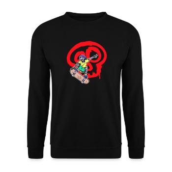 Drawing Illustration Tattoo Graffiti Street Art - Unisex Sweatshirt - black - Front - Alina (178cm) & Michal (187cm)