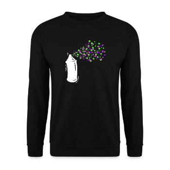 Graffiti Sprayer Spray Can Art Street Art - Unisex Sweatshirt - black - Front - Alina (178cm) & Michal (187cm)