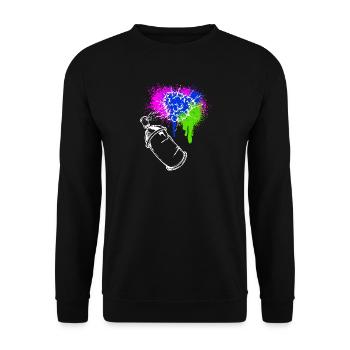 Graffiti Spray Can Art Street Art Sprayer - Unisex Sweatshirt - black - Front - Alina (178cm) & Michal (187cm)