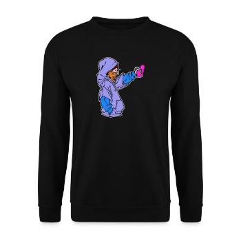 Sprayer Art Spray Can Graffiti Sketch Street Art - Unisex Sweatshirt - black - Front - Alina (178cm) & Michal (187cm)