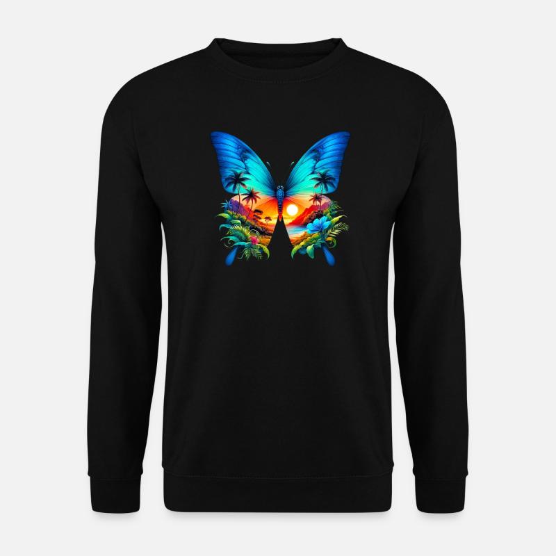 Schmetterling - Unisex Pullover - Schwarz