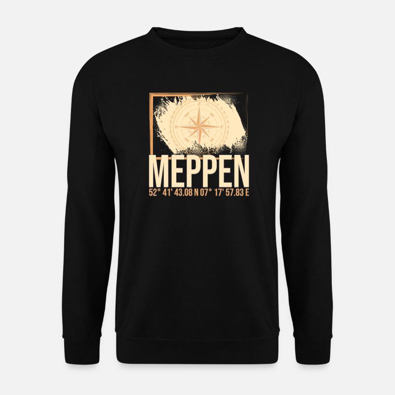 Meppen Koordinaten - Unisex Pullover - Schwarz