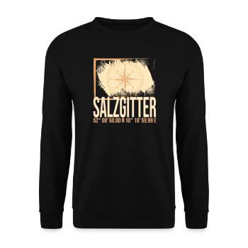 Salzgitter Koordinaten - Unisex Pullover - Schwarz - Vorne - Alina (178cm) & Michal (187cm)