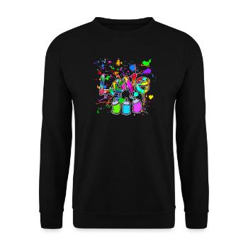 Wildstyle Graffiti Spray Can Sprayer Street Art - Unisex Sweatshirt - black - Front - Alina (178cm) & Michal (187cm)