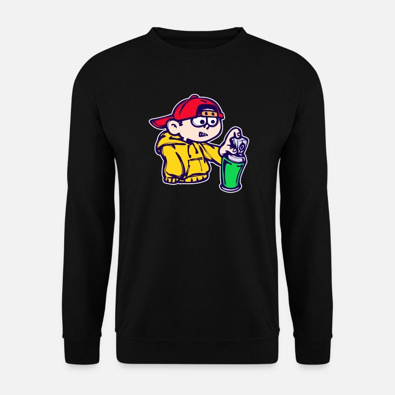 Graffiti Spraydose Kunst Strassenkunst Sprayer - Unisex Pullover - Schwarz