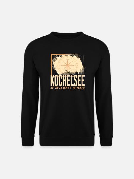 Kochelsee Koordinaten - Unisex Pullover - Schwarz