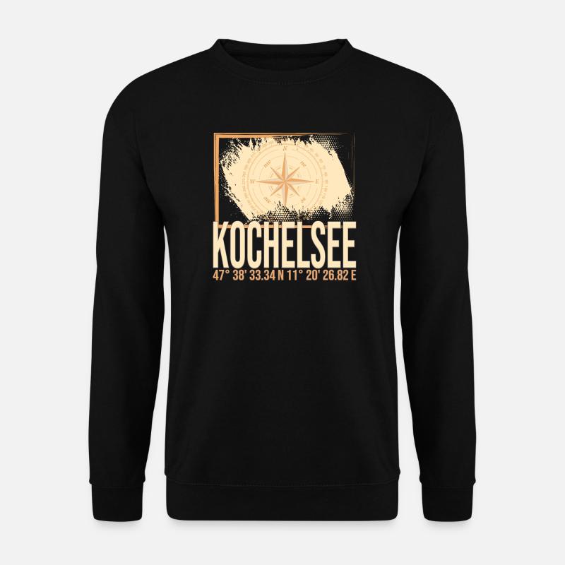 Kochelsee Koordinaten - Unisex Pullover - Schwarz