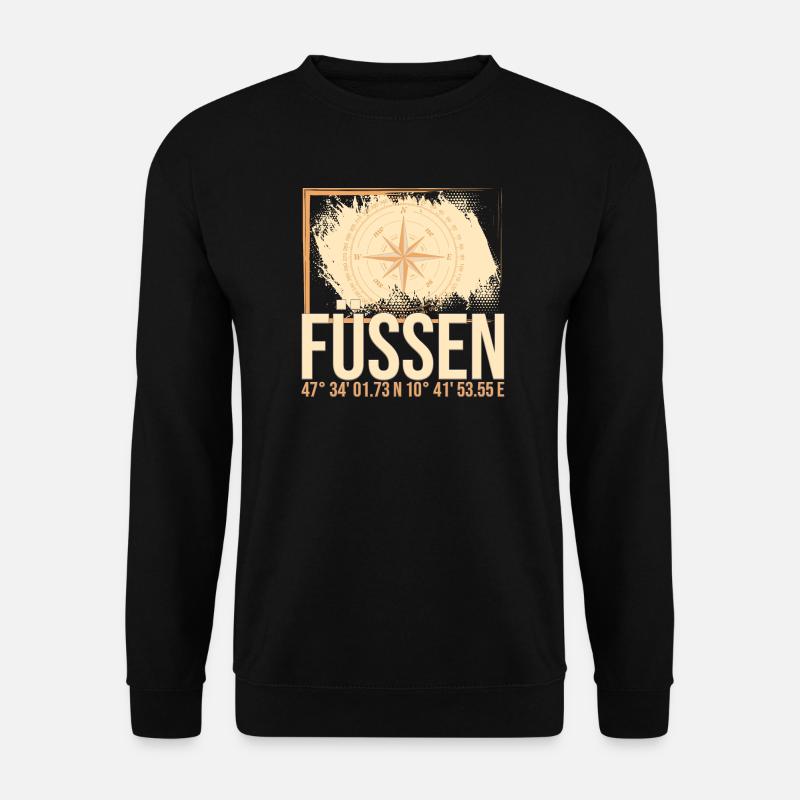 Füssen Koordinaten - Unisex Pullover - Schwarz