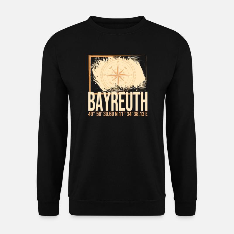 Bayreuth Koordinaten - Unisex Pullover - Schwarz