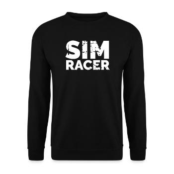 Sim Racer Logo Racer Gaming Icon Icon - Unisex Sweatshirt - black - Front - Alina (178cm) & Michal (187cm)