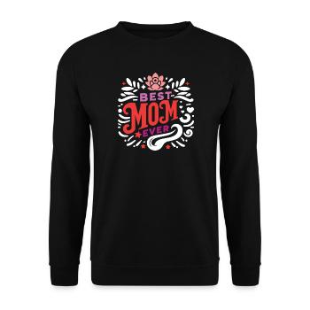 Best Mom Ever - Unisex Sweatshirt - black - Front - Alina (178cm) & Michal (187cm)