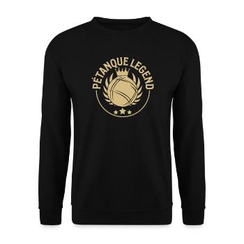 Boule Kugeln für Bouler Boules Set und Petanque - Unisex Pullover - Schwarz - Vorne - Alina (178cm) & Michal (187cm)