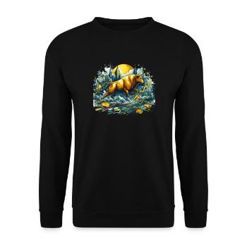Finance Actions Taureau Or Wall Street Cadeau - Sweat-shirt Unisexe - noir - Devant - Alina (178cm) & Michal (187cm)