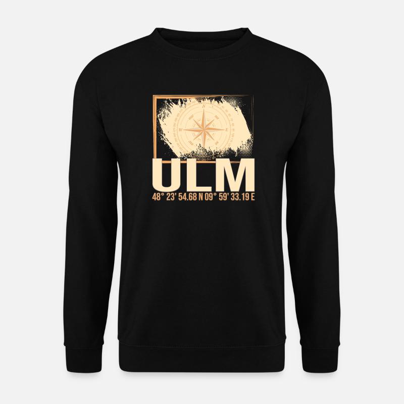 Ulm Koordinaten - Unisex Pullover - Schwarz