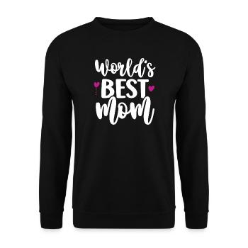 Die beste Mutter der Welt - Unisex Pullover - Schwarz - Vorne - Alina (178cm) & Michal (187cm)