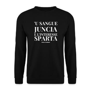 T-Shirt Kalabrien Kalabrische Sprichwörter Aphorismus - Unisex Pullover - Schwarz - Vorne - Alina (178cm) & Michal (187cm)