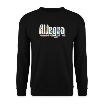 Allegra Retro Vintage T-Shirt Gift T-Shirt - Unisex Sweatshirt - black - Front - Alina (178cm) & Michal (187cm)