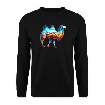 Chameau - Sweat-shirt Unisexe - noir - Devant - Alina (178cm) & Michal (187cm)
