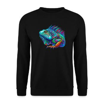 Leguan - Unisex Pullover - Schwarz - Vorne - Alina (178cm) & Michal (187cm)