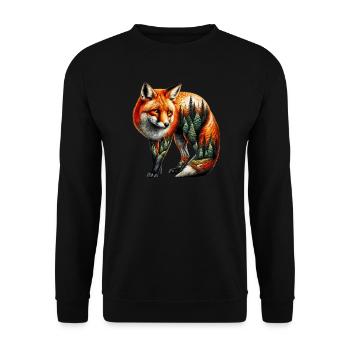 Fuchs - Unisex Pullover - Schwarz - Vorne - Alina (178cm) & Michal (187cm)