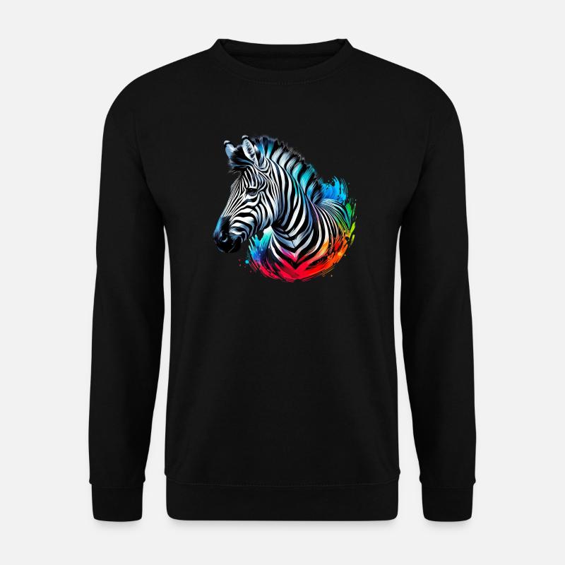 Zebra - Unisex Sweatshirt - black