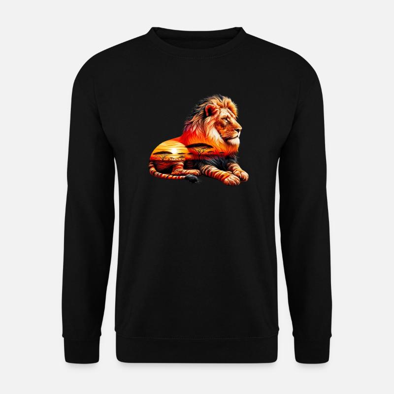 Löwe - Unisex Pullover - Schwarz