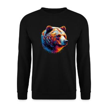 Ours - Sweat-shirt Unisexe - noir - Devant - Alina (178cm) & Michal (187cm)