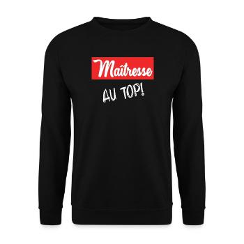 GELIEBTE. VIELEN DANK. DANKE, HERRIN - Unisex Pullover - Schwarz - Vorne - Alina (178cm) & Michal (187cm)