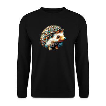 Igel - Unisex Pullover - Schwarz - Vorne - Alina (178cm) & Michal (187cm)