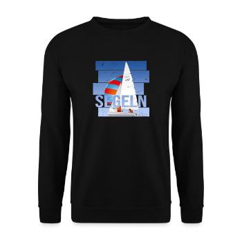 Segeln- Segelsport - Unisex Pullover - Schwarz - Vorne - Alina (178cm) & Michal (187cm)