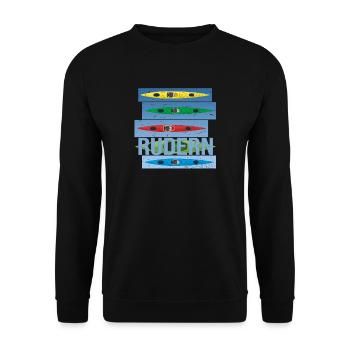 Rudern - Unisex Pullover - Schwarz - Vorne - Alina (178cm) & Michal (187cm)