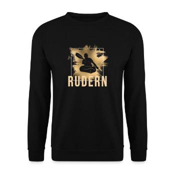 Rudern - Unisex Pullover - Schwarz - Vorne - Alina (178cm) & Michal (187cm)