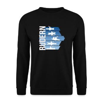 Rudern - Unisex Pullover - Schwarz - Vorne - Alina (178cm) & Michal (187cm)