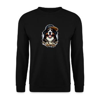 Bernese mountain dog - Unisex Sweatshirt - black - Front - Alina (178cm) & Michal (187cm)